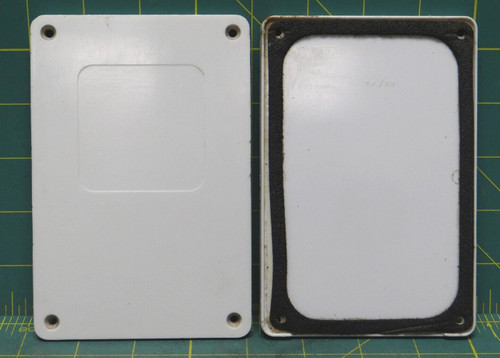 Set of 2 White Rectangle 14/35 Panel Plate Cover 4" x 5-3/4"