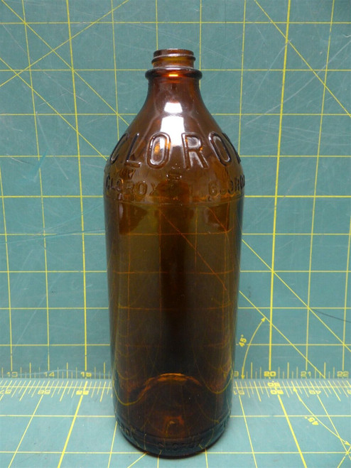 1940s 16 oz Clorox Glass Bottle with 2-12/16" Mouth No Cap (1943 - 1944)