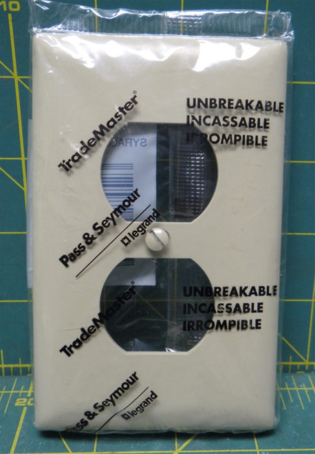 Pass & Seymour TradeMaster TP8-I Unbreakable Outlet Cover Off White 