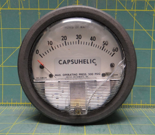 Dwyer 4" Capsuhelic Differential Pressure Gauge 0-60 Inches Of Water Model: 4060