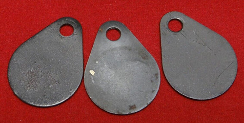 Pack of 3 Teardrop Black Blank Engravable Tool Key ID Tags 15/16" x 1-1/4"