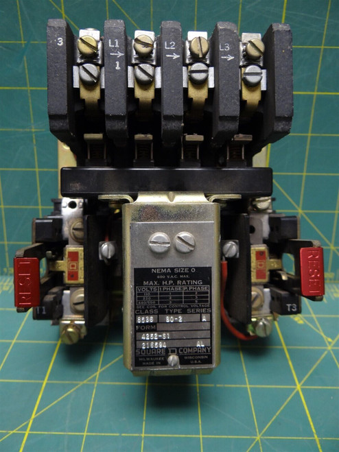 SQUARE D 8536SB02 Ser. A Size 0 Magnetic Motor Starter, No Enclosure