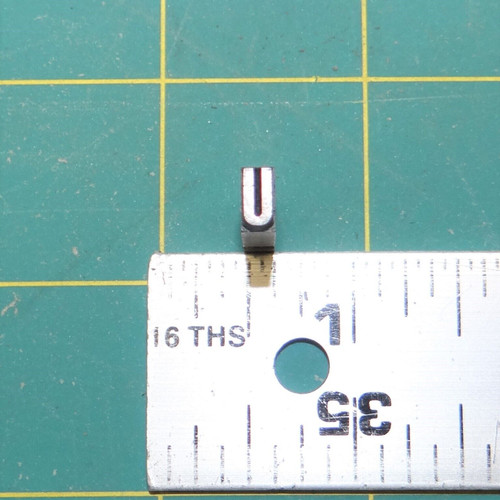 (1) Letter "U" Vintage Metal Typeset Letterpress Block 'Gothic Bold' 18pt. font