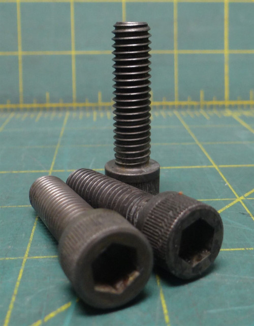 (Qty: 3) Black-Oxide Steel Socket Head Screw 3/8"-16 1-1/2" L 1/2" Socket Dia