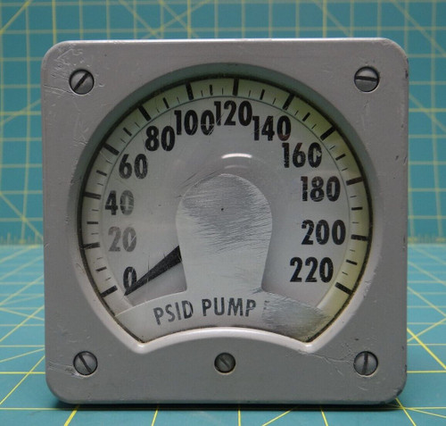 Meter 0-220 PSID Pump 3-1/2" Cracked Window