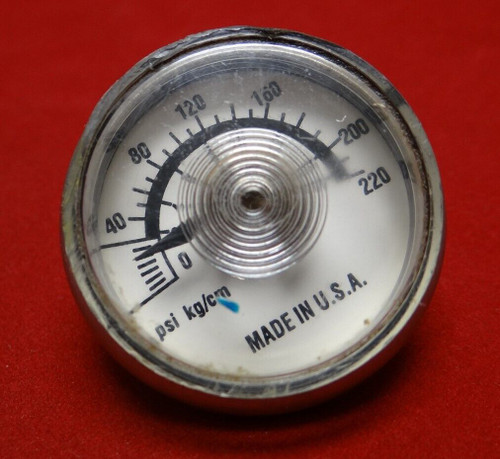 1-3/8" Pressure Gauge 0-220 PSI 1/8 Male NPT Connection