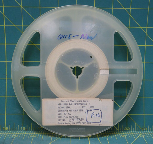 274K Ohm Fixed Chip Resistor 1206 1/8w 1% Tolerance P/N MCR18FX2743 E