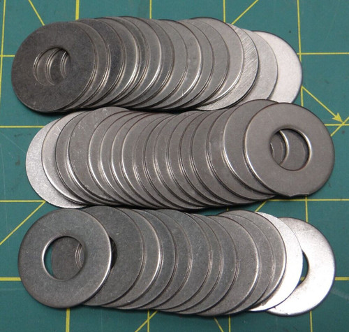 Lot of 46 Flat Washers 1/2" ID, 1-1/4" OD, 1.4mm Thick