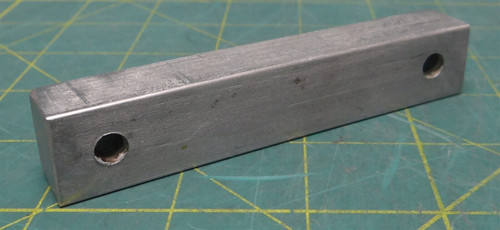 Stainless Steel Bar w/ Two Holes 4in L 0.75in W 0.6in H 0.24in ID 7 5/8oz Weight