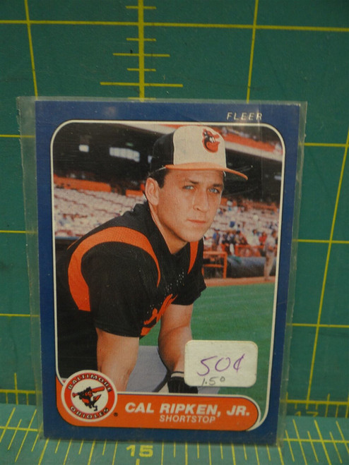#284 Cal Ripken Jr. Orioles Shortstop 1986 Fleer Baseball MLB
