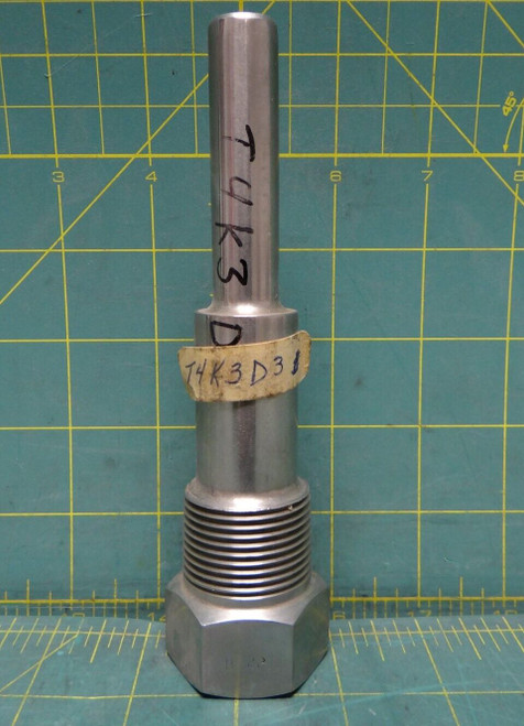 304 Stainless Steel Threaded Stepped Thermowell 1" NPT x 4.25" Insertion