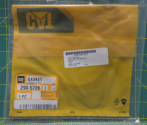 Cat Caterpillar Gasket P/N: 290-5728 NSN: 5330-01-567-7972