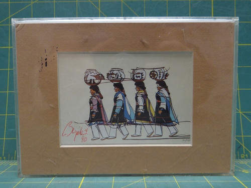 Tranquil Maidens by Wayne Nez Beyale Navajo Artist 5"x7" Print Plastic Box Frame