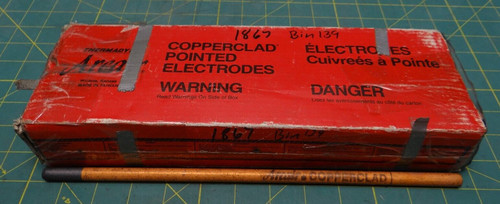 Arcair 22-063-003 Copperclad Pointed Electrodes, 3/8" x 12", Box of 40