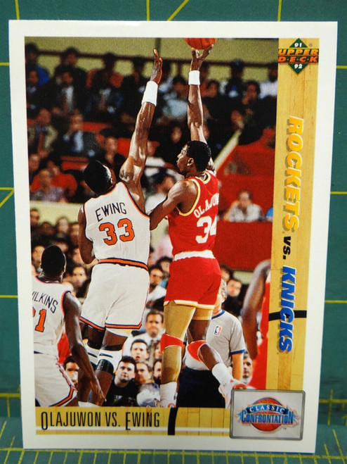Olajuwon vs. Ewing 33 Houston Rockets New York Knicks 91-92 Upper Deck NBA