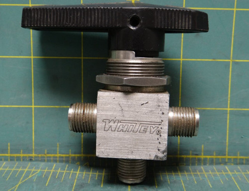 Whitey Swagelok SS-44XS6 Stainless Steel 3-Way Ball Valve 1/4" NPT