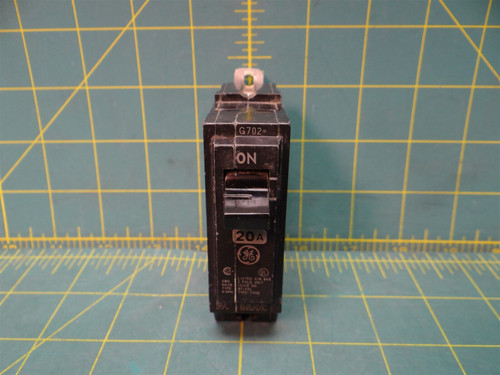 GE THQB1120 Circuit Breaker, 20Amp, 1 Pole, 120/240V, 10 kAIC, Bolt-On No Screw