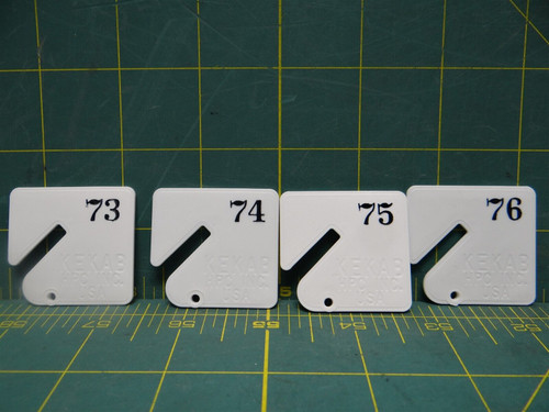 KeKab Accessory Numbered Tags NT-1 *4 Tags* Numbers 73-76