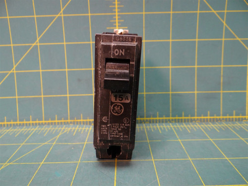 GE THQB1115 Circuit Breaker, 15 Amp, 1 Pole, 120/240V, 10 kAIC, Bolt-On