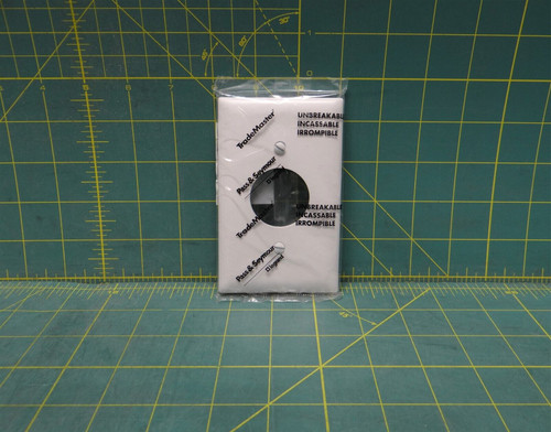 Pass & Seymour TP7W White Single Receptacle Opening One Gang Wall Plate Cover 