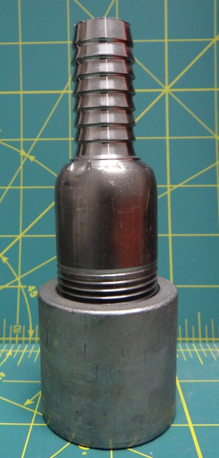 13/16" Hose Barb X 1" Male NPT Connection With 1" Coupling, 5" Overall Length