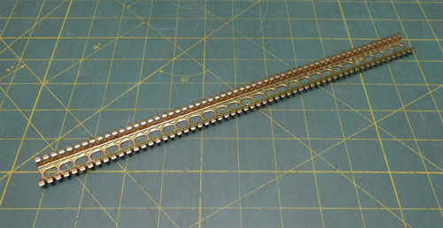 Breakaway DIN Rail, Slotted, 12" Length, 0.88" Width, w/ 0.33" L x 0.2" W Slots