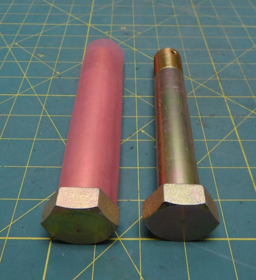 Coated Steel Bolts 1"-14 x 6-1/8 Inch Length 1-7/16"x1-5/8" Inch Head (Lot of 2)