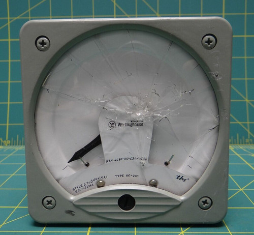 Westinghouse Type KC-241 Meter, NSN 6680-00-630-4636, Blank Dial Shattered Windo
