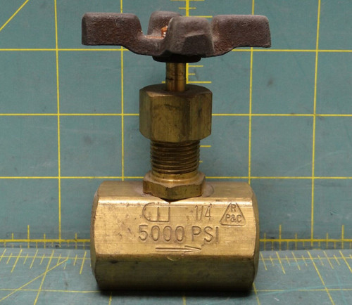 Wek AV34 Valve 1/4-Inch to 1/4-Inch Female NPT 5000 PSI @ 150 F - Bronze
