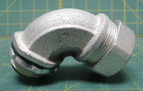 Cooper Crouse-Hinds LTBK10090 1" Trade Size 90° Conduit Connector Iron Insulated