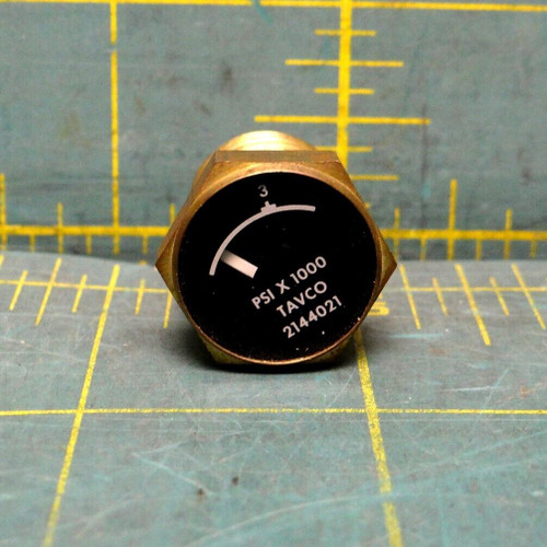 Brass Tavco Pipe Fitting Gauge 3/8" NPT Part Number: 2144021 PSI x 1000