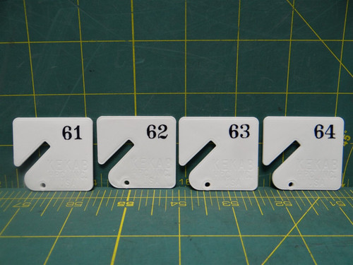 KeKab Accessory Numbered Tags NT-1 *4 Tags* Numbers 61-64