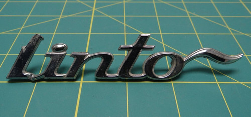 Original Vintage Metal Ford Pinto Fender Emblem P/N 16B114-AC