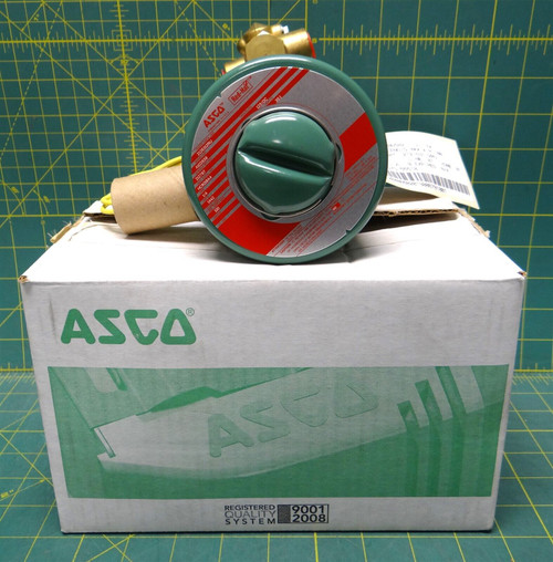 Asco Red Hat Solenoid Valve 2126312RU 100psi, 1/4" NPT Inlet, 125VDC, 35.1 Watts