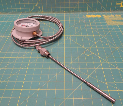 United Instrument 313B-3AL Thermometer 20 - 240 Deg. F / 12-Foot Tube / 1/2" NPT