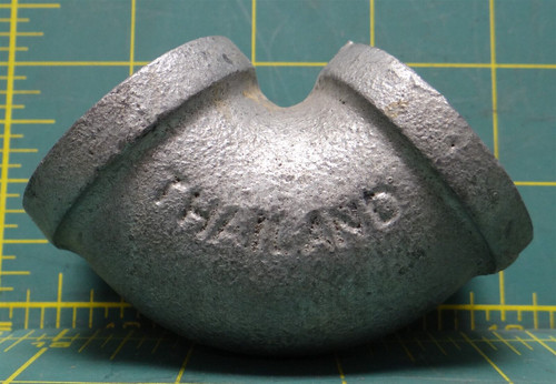1" Pipe Size Galvanized Malleable Iron Elbow, 90 Degree, FNPT Female Type 