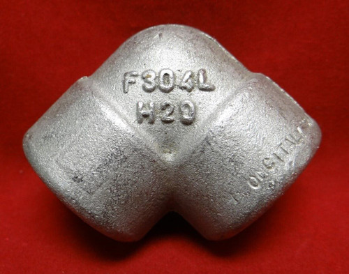 1/2" Socket Weld 90 Degree Pipe Elbow Fitting F304L H2O SA/A182F B16