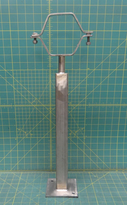 304 SS Weld-Mounted Clamping Hanger w/o Cushions, 21.25" Height, 4" Clamp ID