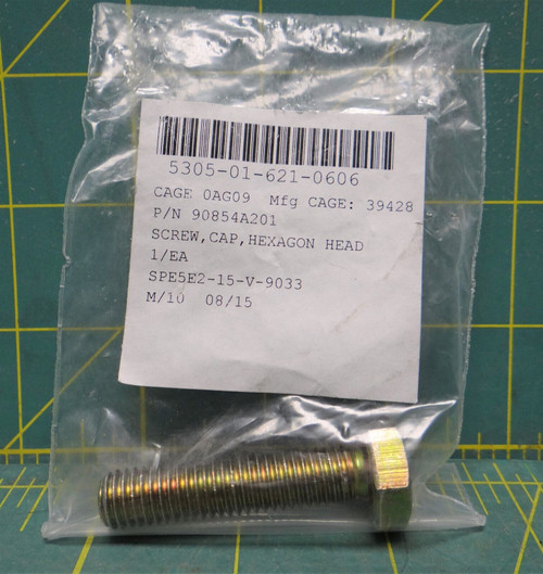 QTY: 5 Hex Head Screw 10.9 Steel M10 x 1.5mm 45 mm Long, NSN 5305-01-621-0606
