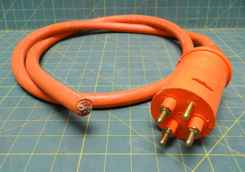 Duraline 30MFP4X Male Fused Plug 6' Of Molded Orange 8-4 SOOW Cable W/30A Fuses