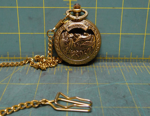 Vintage Riviera Quartz Pocket Watch Duck Hunting For Parts/ Not Working