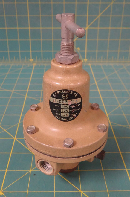 CA Norgren 11-002-019 Fluid Pressure Regulating Valve  NSN 4820-00-960-2409 