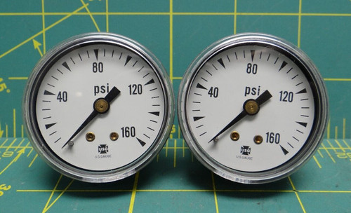Qty: 2 USG Pressure Gauge 1 1/2" 0-160 PSI 1/8 NPT  6685-01-059-1769