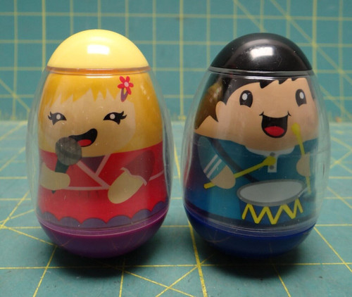 Hasbro Weebles 2-Pack Music Theme Toys Drummer Boy #8 and Singer #9
