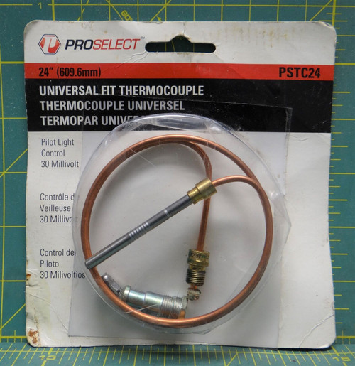 Proselect PSTC24 24" 30 Millivolt Universal Fit Pilot Light Control Thermocouple