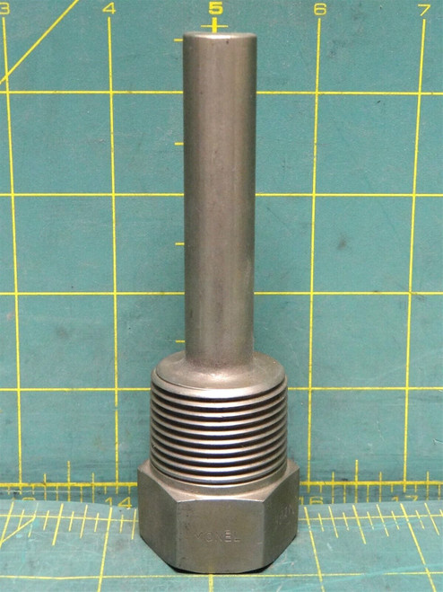 Monel 70/30 Thermowell 1" NPT x 3/4-27, 3" Insertion x 5/8" Probe Diameter
