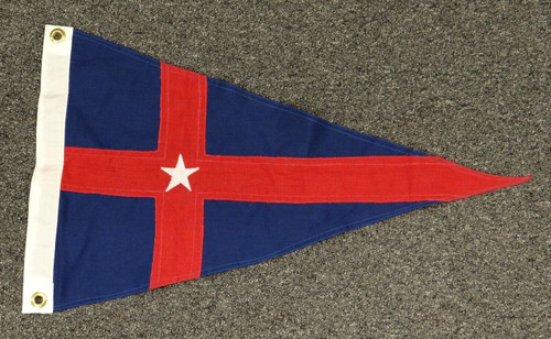 Red White Blue Embroidered Pennant Flag 16" x 28"