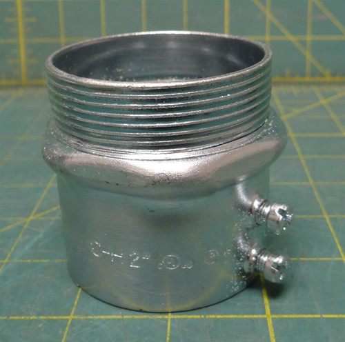 Cooper Crouse-Hinds 455 2" Straight Conduit Connector Steel Set Screw Connection