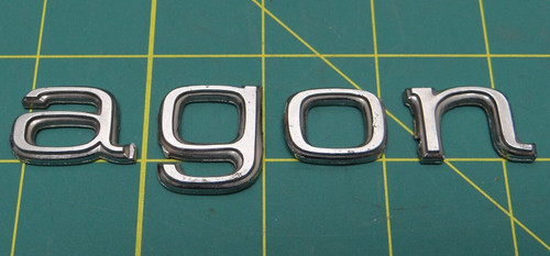 Vintage Ford Ranch Wagon Letters "a" "g" "o" "n" Emblem P/N 71A114