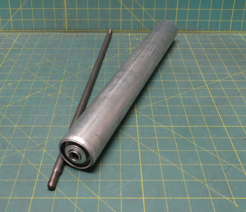 1.98" Diameter Gravity Conveyor Roller, 16.25" Width, with Threaded Axle